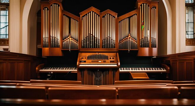 Large organ in a church.