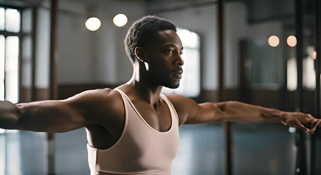 Dancer man with ballet dance costume.
