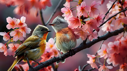 Animal perching on branch, AI Generative.