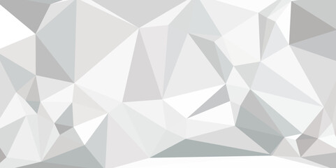 Abstract white geometric triangle 3D background. Vector Illustration. White low poly background texture. Futuristic vector illustration. Modern impression polygon background material.