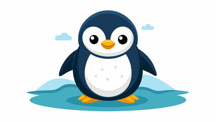 Naklejka premium vector-cute-christmas-penguin--penguin-character-s