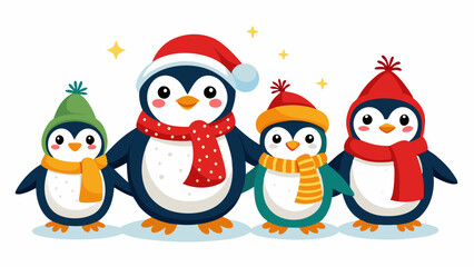 vector-cute-christmas-penguin--penguin-character-s