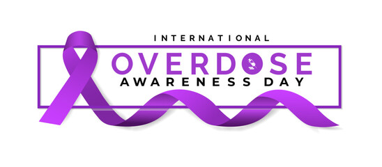 Overdose awareness day is observed every year on August 31. Banner poster, flyer and background design. Eps 10.