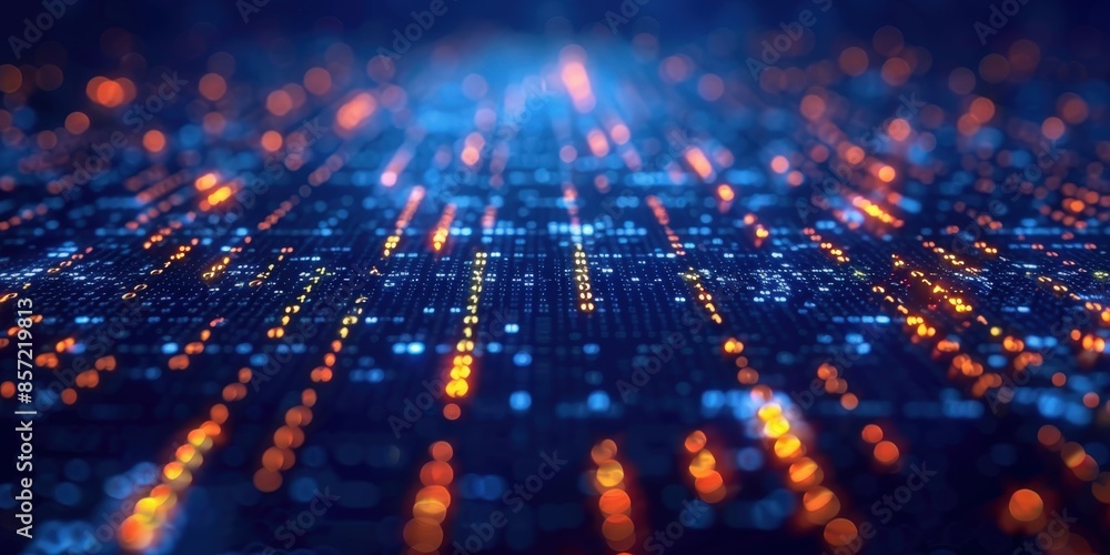 Poster abstract digital data flow