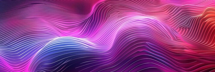 Fototapeta premium Abstract Wavy Lines in Pink and Blue