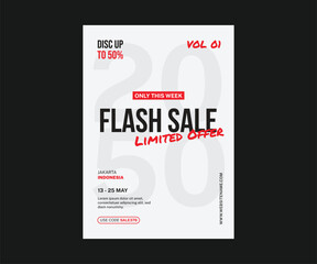 Trendy street sale layout flyer. Social media post design template