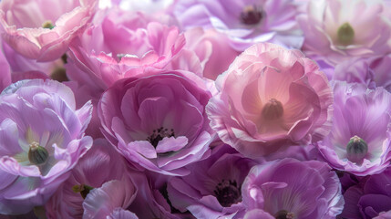 Fototapeta premium background consisting of Eustoma flower, realistic photo
