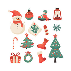 christmas icons set