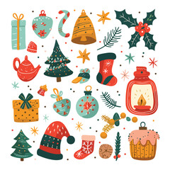seamless pattern with christmas elements