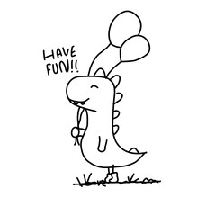 Cute dinosaur vector for tee print and background wallpaper