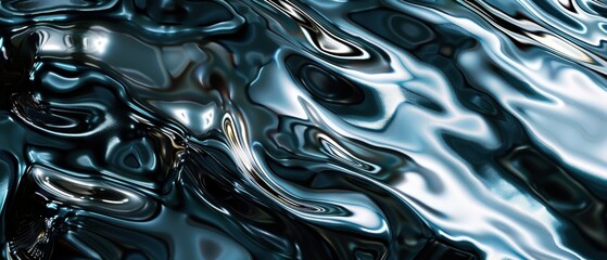 Abstract reflections in a metallic surface