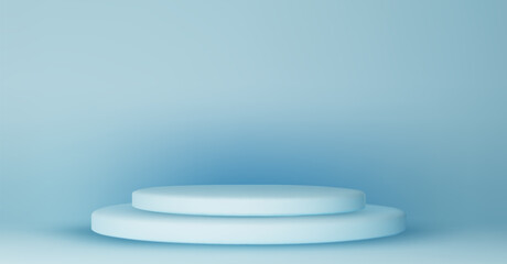 Pink podium mockup. Studio showroom pedestal, fashion showcase mock up scene or exhibition gallery display 3d vector podiums.