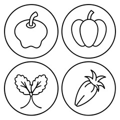 A Vegetable Icons Logo Victor illustration.