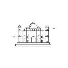 Fototapeta premium Taj Mahal Vector Icon Design
