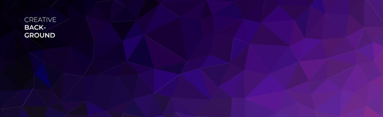 elegant blue banner background with triangles shape