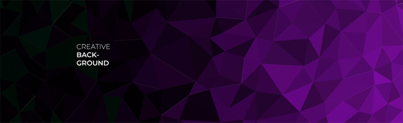 Obraz premium elegant blue banner background with triangles shape