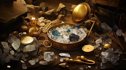  An adventurer has discovered a treasure trove filled with gold,
