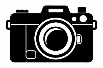 camera isolated on silhouette