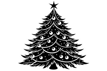 Christmas tree silhouette