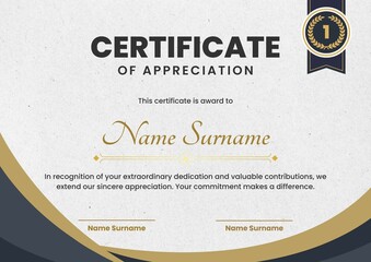 Obraz premium award certificate template design, Certificate of Appreciation template, Certificate of achievement, awards diploma. day 33