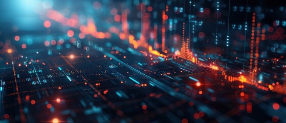 Obraz premium AI-powered financial analytics platform, highlighting innovation in fintech solutions, -clear and detailed for business use