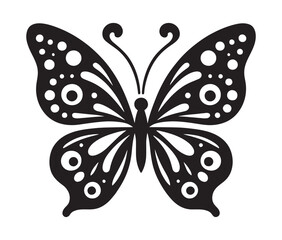 Butterfly silhouettes collection, vector illustration isolated on white background
