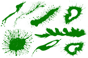 Abstract monochrome hand drawn design elements on transparent background. 