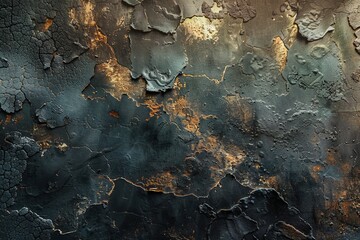 Abstract Weathered Surface with Crushed Textures for Background Design