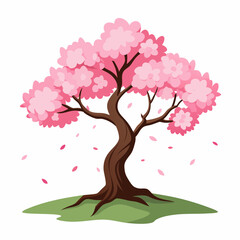 Obraz premium Cherry blossom tree blooming in spring represents beauty, renewal, tranquility, and peace