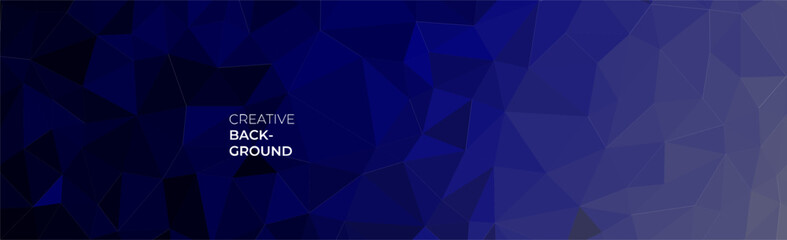 Obraz premium elegant blue banner background with triangles shape