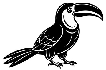 Toucan silhouette   black color 