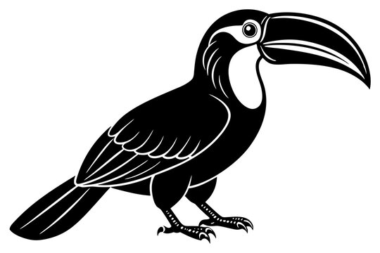 recommend clip art: Toucan silhouette   black color 