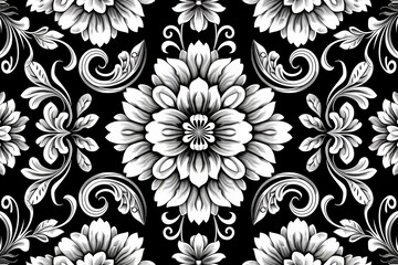 Crafting Surreal Thai Pattern Stencil Designs with Hot Pepper Motif for Unique Art and Crafts