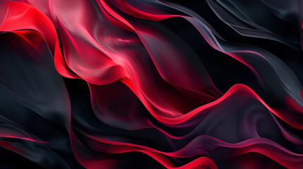 Obraz premium abstract red neon wave line filed ,abstract dark red wave background ,Red abstract background ,Dynamic shapes composition 