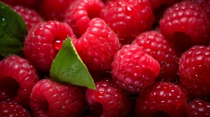 raspberries close up