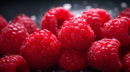 raspberries close up