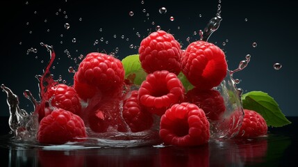 raspberries close up