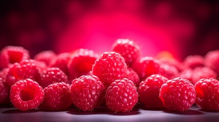 raspberries close up