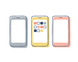 3つのスマートフォン © hisa-nishiya