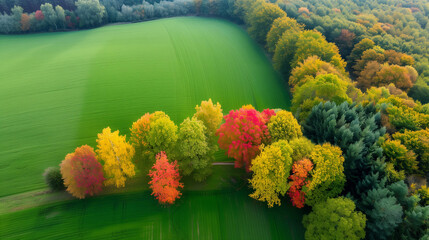 autumn transition in forest