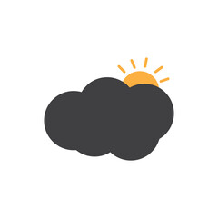 cloud and sun logo icon