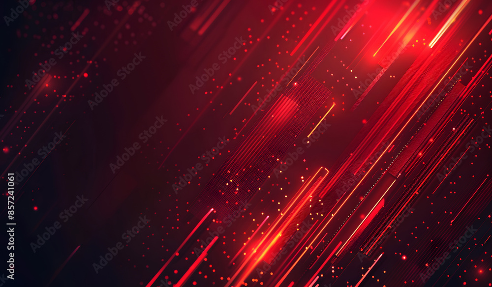 Poster abstract matrix red background