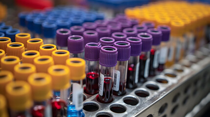 Obraz premium Crop anonymous scientist in disposable gloves with liquid in small transparent bottle working in laboratory 