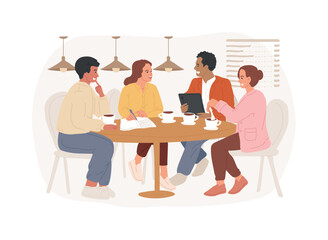 Business meeting isolated cartoon vector illustrations.
