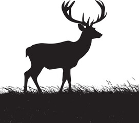 deer silhouette vector.