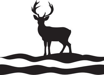 deer silhouette vector.