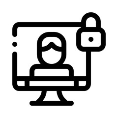 Obraz premium private account line icon