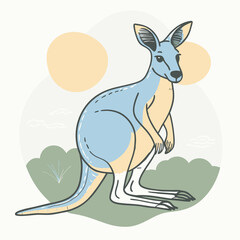 kangaroo with baby
