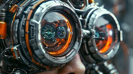 Close-up of a motorcycle wheel with engine and metal parts