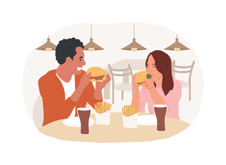 American cuisine isolated cartoon vector illustrations.
